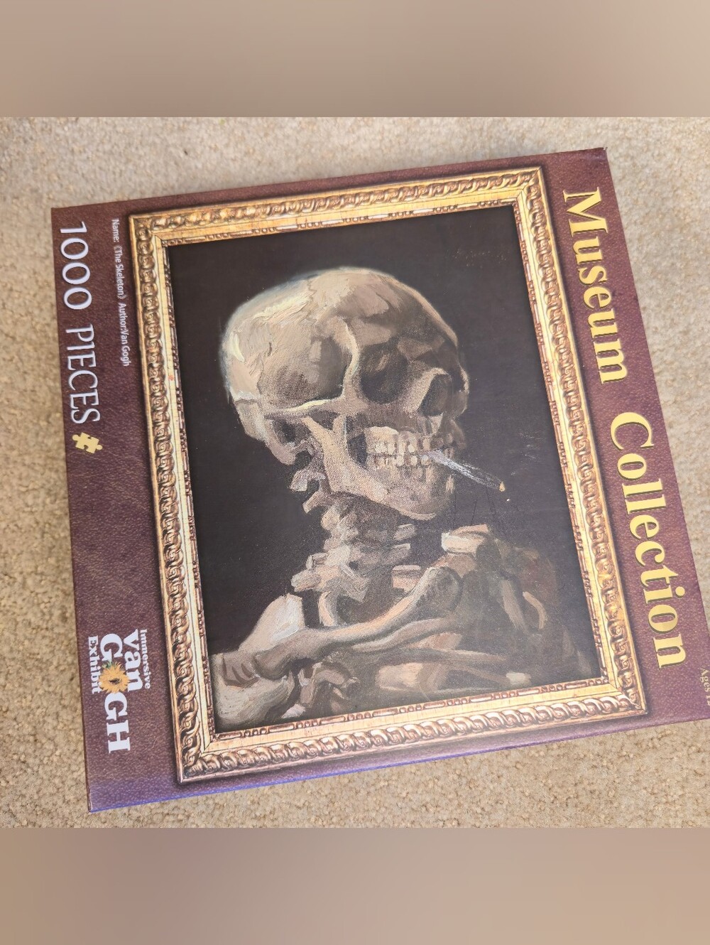 The Skeleton Skull Van Gogh Museum Exhibit Collection 1000 Piece Puzzle Complete